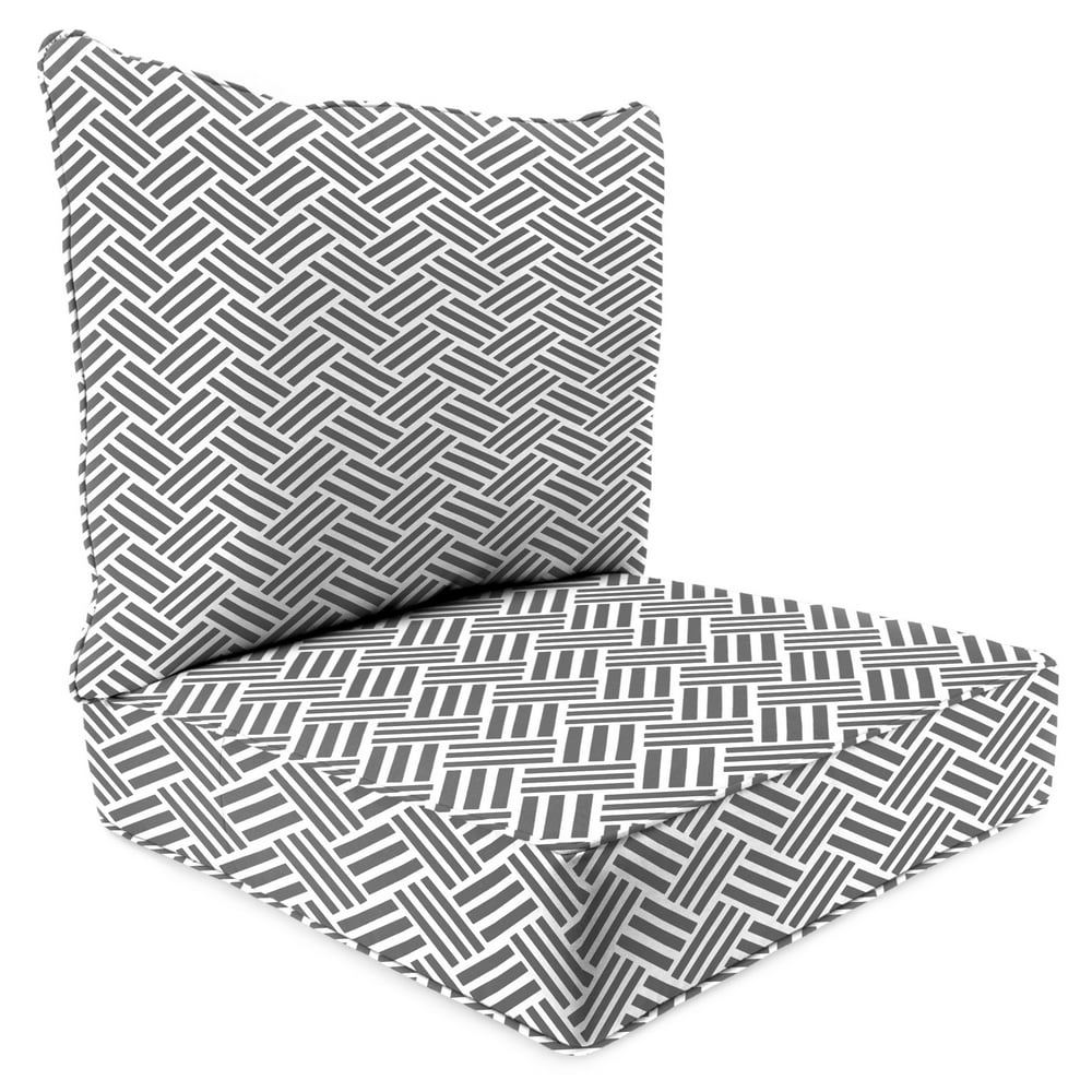 Jordan Manufacturing Mainstays Grey Herringbone Outdoor Deep Seating