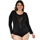 thumbnail image 4 of Traje de baño con mesh (talla extra), modelo 7502 negro 38 Roman Fashion Traje de baño 7502, 4 of 6