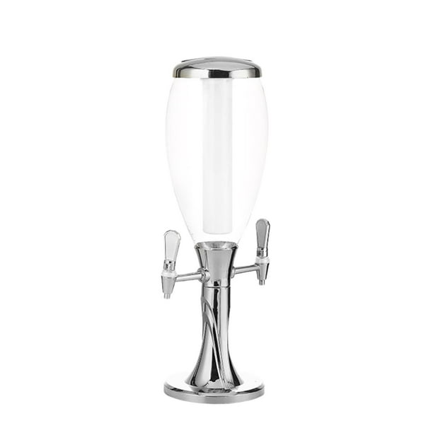 Dispensador de bebidas de sobremesa Beer Tower Stable de 1,5 a 3 l para barras de pared y cocinas Plata