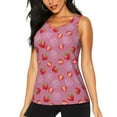 thumbnail image 2 of Picia Cute Strawberry Pattern Women's Workout Tank Top,Breathable Activewear,Slim Fit Athletic Top,Versatile Workout Moisture-wicking top-, 2 of 9