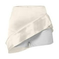 thumbnail image 7 of Womens Mini Skirts Elastic High Waisted Skirts Stain A-Line Skirt (White L), 7 of 7