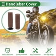 thumbnail image 3 of Unique Bargains 7/8" 22mm 15/16" 24mm Motorcycle Hand Grips Cover Kit Non Slip TPU Handlebar Grips for Motorcycle Scooter Bicycle ATV Brown 1 Set, 3 of 7