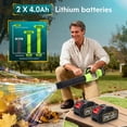 thumbnail image 5 of ALILYY Leaf Blower Cordless Blower with 2×4.0Ah Batteries 450CFM Variable Speed Handheld Leaf Blower for Patio,Lawn,Yard,Snow Blowing,Dust,Sawdust,Green, 5 of 11