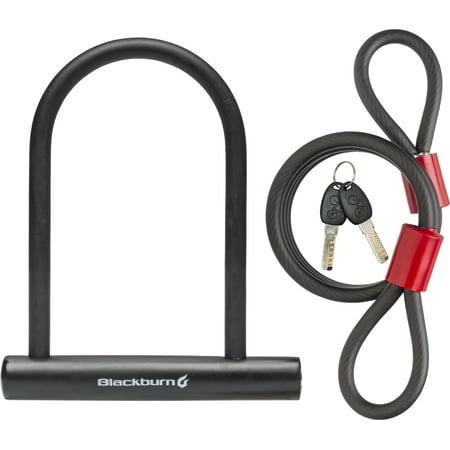 Blakburn 8″ Bike U-Lock with 4′ x 8mm Steel Cable