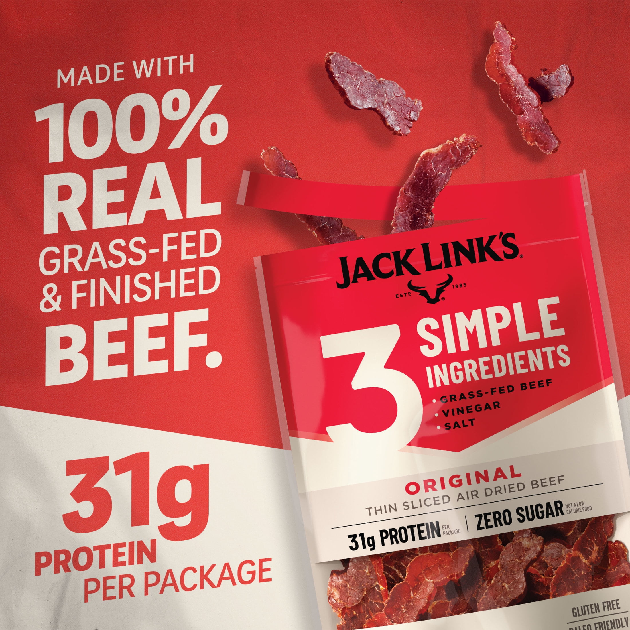 Jack Link’s Air Dried Steak Slices, 2oz Original