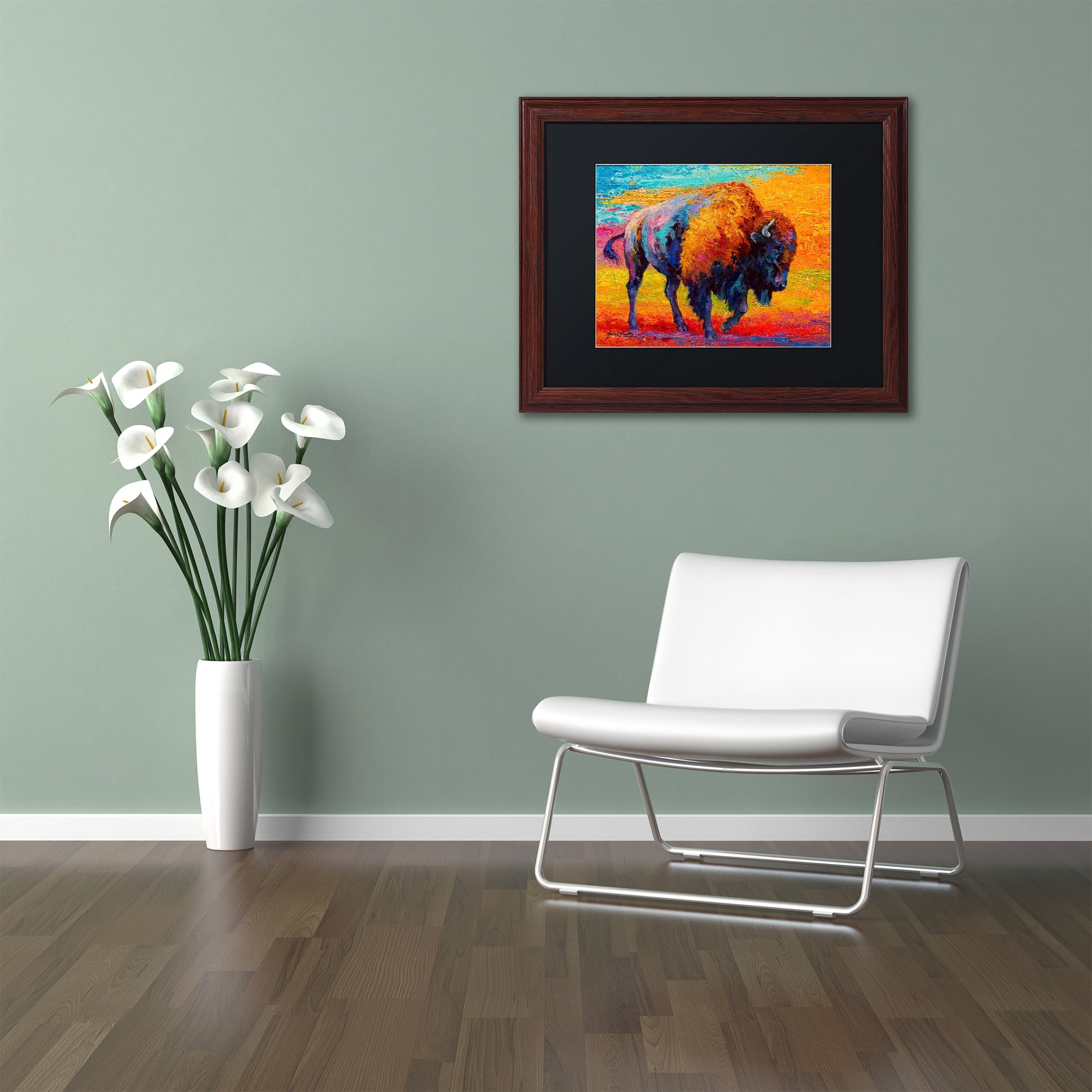 Marion Rose 'Spirit of the Prairie' Black Matted Framed Art