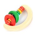 thumbnail image 4 of Sonajero para bebé de madera maciza, colorido, forma bonita, fácil agarre manual, juguete sonajero para educación temprana, medio redondo, 4 of 12