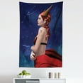thumbnail image 1 of Zodiac Tapestry, Taurus Girl with Horns Maleficent Zodiac Stars Venus Beauty Graphic Design, Fabric Wall Hanging Decor for Bedroom Living Room Dorm, 5 Sizes, Navy Red Brown, by Ambesonne, 1 of 1