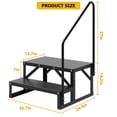 thumbnail image 2 of RV Steps with Handrail, RV Step Stool, Portable Pool Ladder, Heavy Duty Ladder Shelf Outdoor Mobile Home Stairs for Camper/Porch/SPA Pool/Pet Stairs, 2 of 6