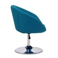 thumbnail image 4 of Hopper Blue and Polished Chrome Wool Blend Adjustable Height Chair, 4 of 8