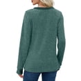 thumbnail image 4 of UVN Blouse for Women Fall V Neck Shirt Long Sleeve Pullover Sweatshirts Dressy Casual Ladies Tops, 4 of 8