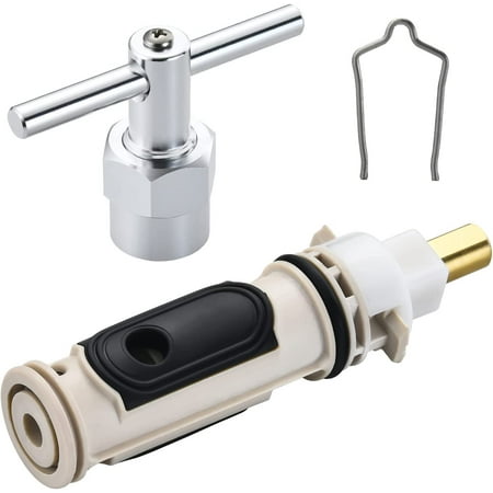 

Lowcus 1222 Replacement Cartridge with Removal Tool 104421 and Retainer Clip Tub Shower Repair Kit Compatible with Moen One Hanlde Posi Temp Faucet Solid Brass and Plastic