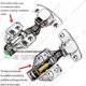 thumbnail image 2 of 2PCS Hydraulic Hinge Stainless Steel Soft Close Quiet Damper Buffer Hydraulic Hinge Wardrobe Door Cabinet Furniture Hardware, 2 of 5