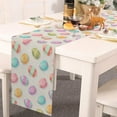thumbnail image 4 of Binwennn Easter Bunny Egg Pattern Linen Print Kitchen Dining Room Insulated Decorative Placemat（F） Teal Table Runners 48 Inches Long New Years Table Runners 108 Inches Long Extra Long Table Kitchen, 4 of 6
