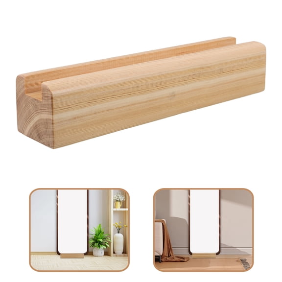 BESTYASH Beige Wooden Mirror Stand with Anti- Base, Space-Saving Design for Artwork, Mirrors, and Decorative Displays