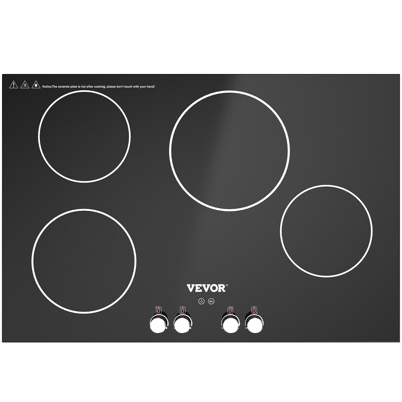 VEVOR Builtin Induction Cooktop, 30 inch 4 Burners, 220V Ceramic Glass