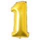 thumbnail image 1 of Yuarrent Globo de número de 32 pulgadas Globo de papel de aluminio decorativo Cumpleaños Boda Fiesta Regalo de vacaciones Decoración Tipo 2 Kits de decoración para fiestas Oro uno, 1 of 5