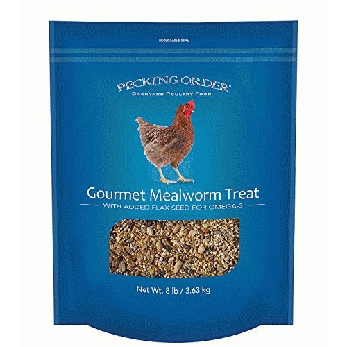 Pecking Order 009327 Chicken Mealworm Treat, 8 lb Bag 4 Pack