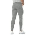 thumbnail image 3 of Gvmfive Men's Side Striped Stitching Check Print Pockets Zipper Skinny Jogger Pants, 3 of 4