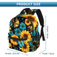 thumbnail image 2 of Starry Sky Sunflower Butterfly Cute Printed Backpack with Adjustable Shoulder Strap, Large Capacity, Lightweight, 2 of 6