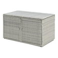 thumbnail image 1 of Pemberly Row 88-gallon Contemporary Rattan Patio Container Box Bin in Gray, 1 of 11