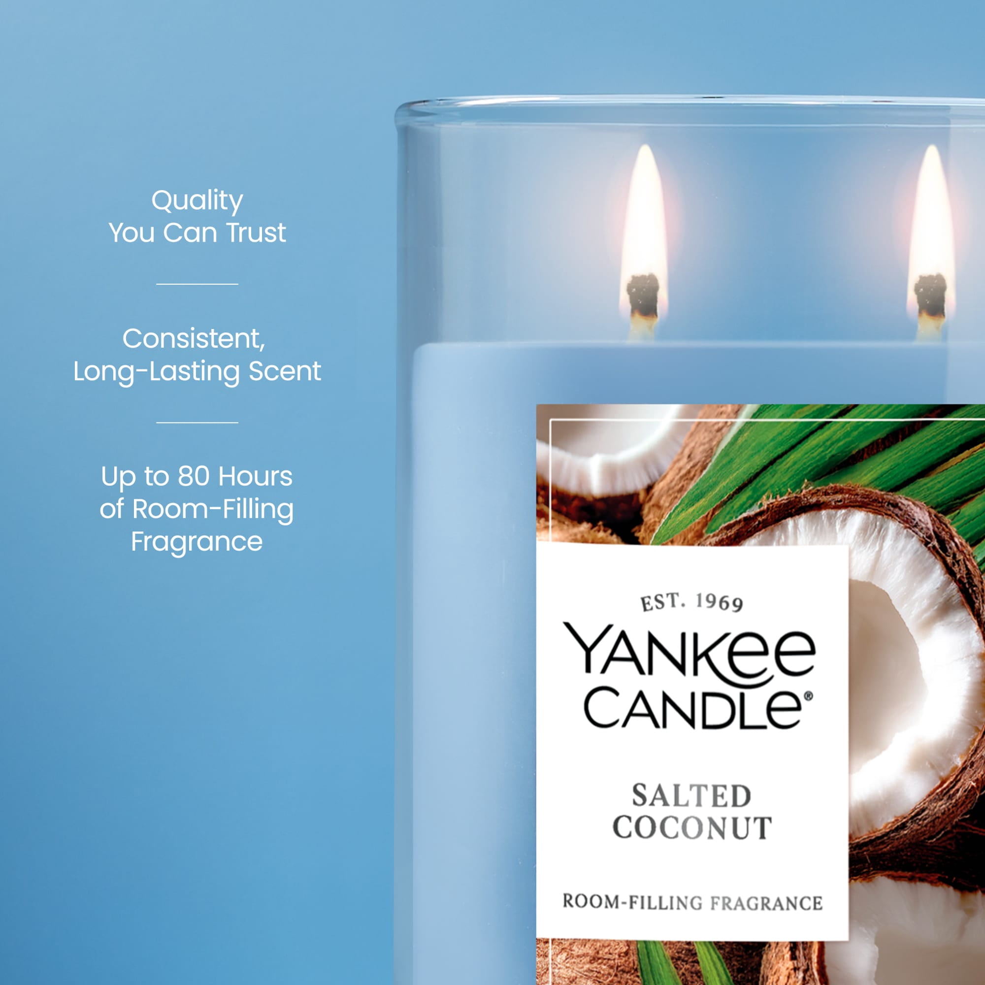 Yankee Candle Salted Coconut Large Tumbler Scented Candles, 20 oz
