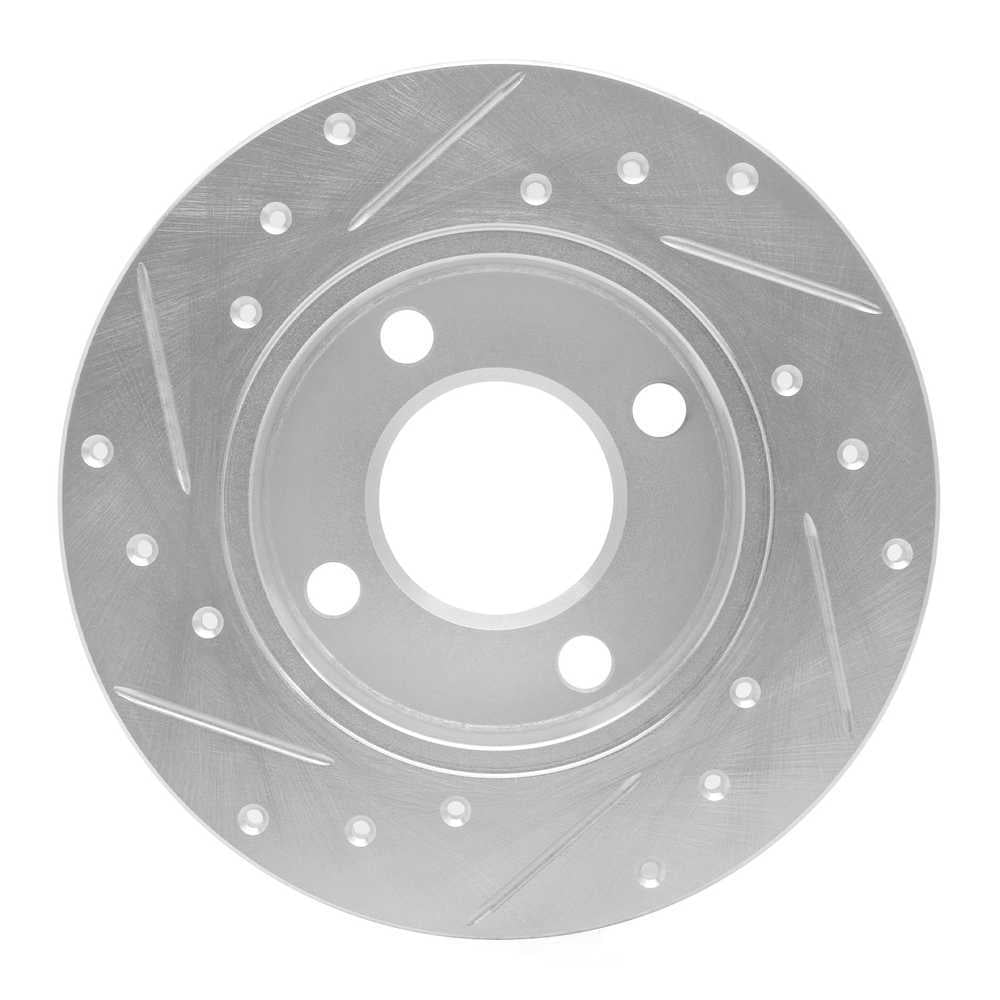 Dynamic Friction Company 631-73006R DFC Brake Rotor - Drilled And Slotted - Silver