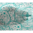 thumbnail image 4 of oneOone Viscose Chiffon Turquoise Blue Fabric Artistic Mandala Dress Material Fabric Print Fabric By The Yard 42 Inch Wide, 4 of 4