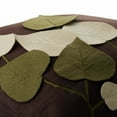 thumbnail image 6 of Cushion Cover, Brown Shams, Leaf Felt Applique Tropical Theme Pillow Sham, 24x24 inch (60x60 cm) Pillow Sham, Square Faux Suede Pillow Sham, Floral Pattern - Oliveleafyday, 6 of 10