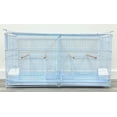 thumbnail image 6 of Lot of 4 White Stack & Lock Double Breeding Breeder Flight Bird Cage with Center Dividers Side Breeding Nest Box Doors Quail Aviaries Canaries Finches, 6 of 8