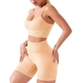 thumbnail image 1 of Conjunto de entrenamiento sin costuras para mujer Trajes de yoga de 2 piezas Pantalones cortos activos Sujetador deportivo sexy Xemadio LRWJ020-16, 1 of 3