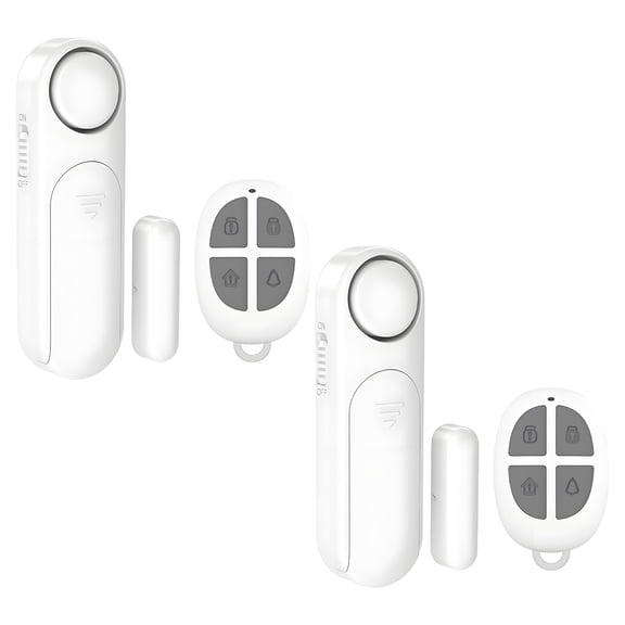 GJX 2Pcs ABS Alarm System, Peel and Stick Installation, Hassle-Free and Rapid Window Alarms, For Smart Home System Integration 0.4 x 0.07 x 1.18 in Door Alarms for Kids Safety, White