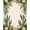 Green Gold Ivory, Pattern 4, variant on Design&I 8'x10' Washable Area Rug Plant Vintage Botanical Blooms Scroll Motif Abstract Southwestern for King Size Bedroom, Under Bed, Sleek Flatweave Pet Friendly
