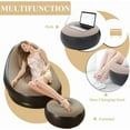 thumbnail image 3 of DICEEVIL Inflatable Deck Chair with Air Pump, Foldable Patio Lounge Chairs with Footstool, Lazy Sofa Lounge Bed Chair for Bedroom, Living Room, Outdoor Travel, Beach Chaise Lounges, Brown, 3 of 9