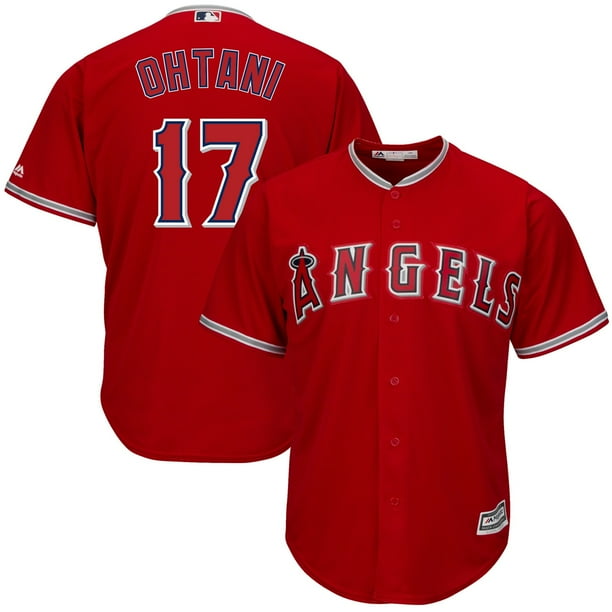 Shohei Ohtani Los Angeles Angels Majestic Big Tall Alternate Cool Base Player Jersey Red Walmart Com Walmart Com