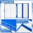 thumbnail image 3 of 4 Pcs Microscope Slide Storage Box, Plastic Microscope Glass Slide Holder with Latch Lock for 25mm × 75mm Microslide (100place,7.87 x 6.30 x 1.26 Inches,Blue), 3 of 6