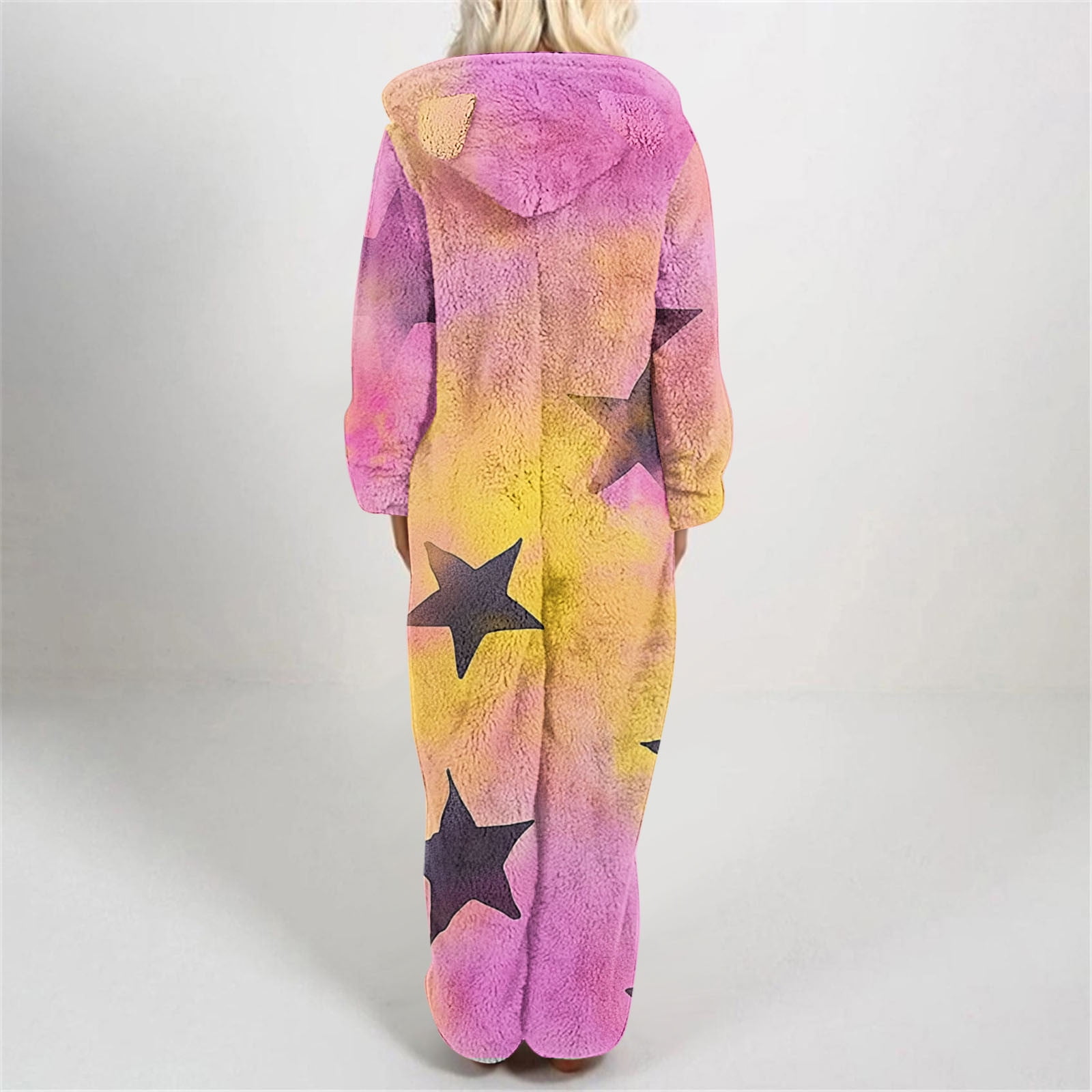 Aofany Girls Onesies Pajamas Fleece Zip Up Jumpsuits Fuzzy Sherpa One Piece Loungewear Sleepwear Kids Hooded Rompers Costume Winter Clothes for 5-15 Years