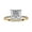 Yellow Gold, variant on Hidden Halo Solitaire Engagement Rings for Women, Center 7.5mm Princess Cut Lab Created Moissanite Half Eternity Wedding Ring in 10K Solid Yellow Gold Size-4