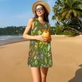 thumbnail image 3 of Fotbe Camping 1 Vestido de Verano sin Mangas para Mujer – Vestido Midi Línea A, Estilo Camiseta Floral, Vestido Playero Casual y Fluido, 3 of 7