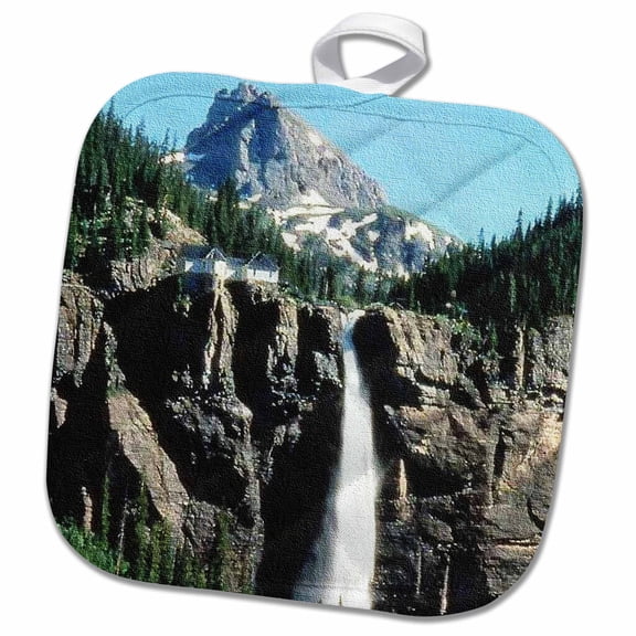 3dRose, Bride Veil falls Near Telluride in Canvas, 8x8 Potholder