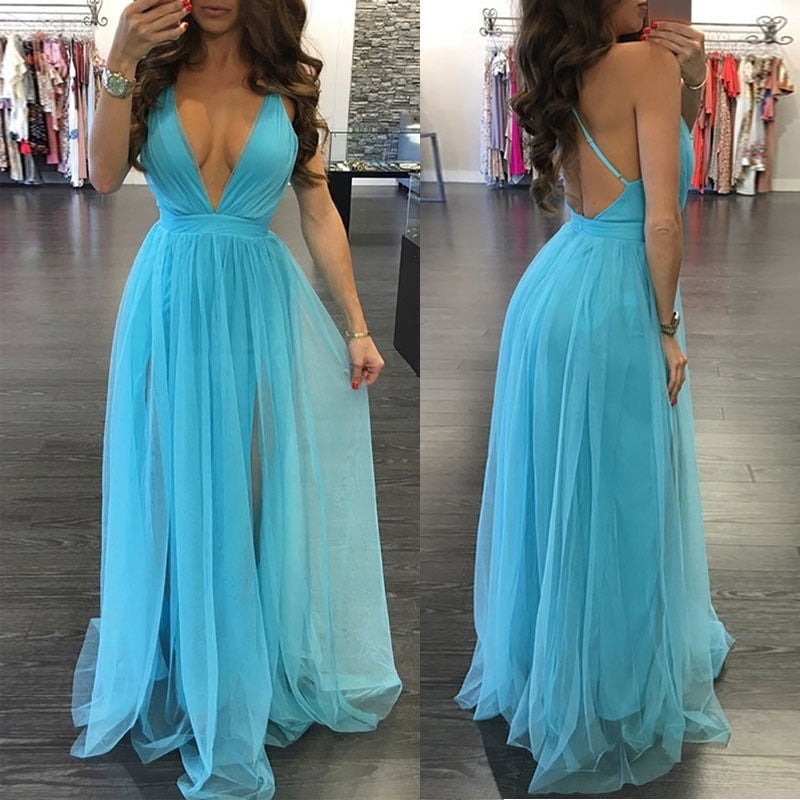 Honganda Women Summer Long Maxi Boho Evening Party Dress Beach Dresses Sundress Other