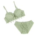 thumbnail image 3 of Conjunto de de para mujer, lencería acolchada, juego de ropa interior verde 70B Yuyangstore Sujetador floral de encaje para mujer, 3 of 7