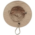 thumbnail image 4 of Sombrero de pescador informal, resistente a las arrugas, extraíble, ligero, de algodón con cordones Caqui, 4 of 9