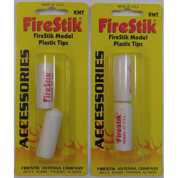 2 Lot 1.5" White Firestik KWT-W CB Radio Antenna Replacement Plastic Tips 2-Pack