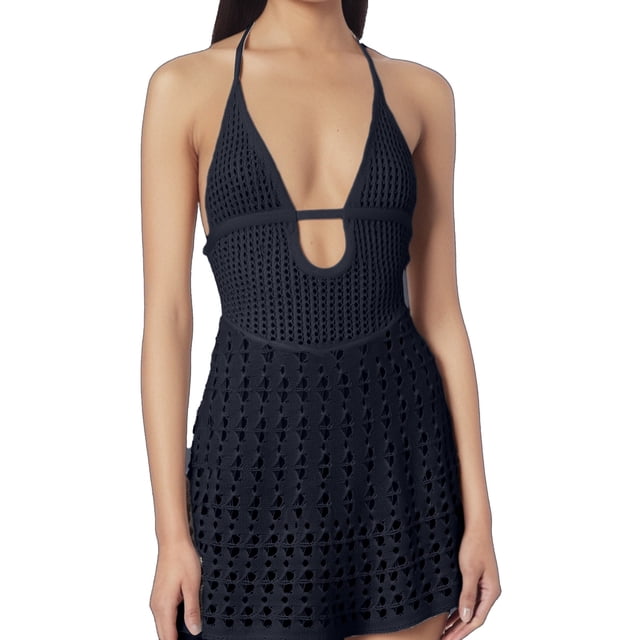 Maillot de Bain Tricoté pour Femmes - Col Ajouré, Robe de Plage, Séchage Rapide, Été