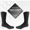 thumbnail image 5 of Yacht & Smith Big And Tall Mens Sport Crew Socks Wholesale Bulk (King Size) Socks, by SOCKS'NBULK (12 Pairs Black, Mens King Size 13-16 (Shoe Size 12-15)), 5 of 7