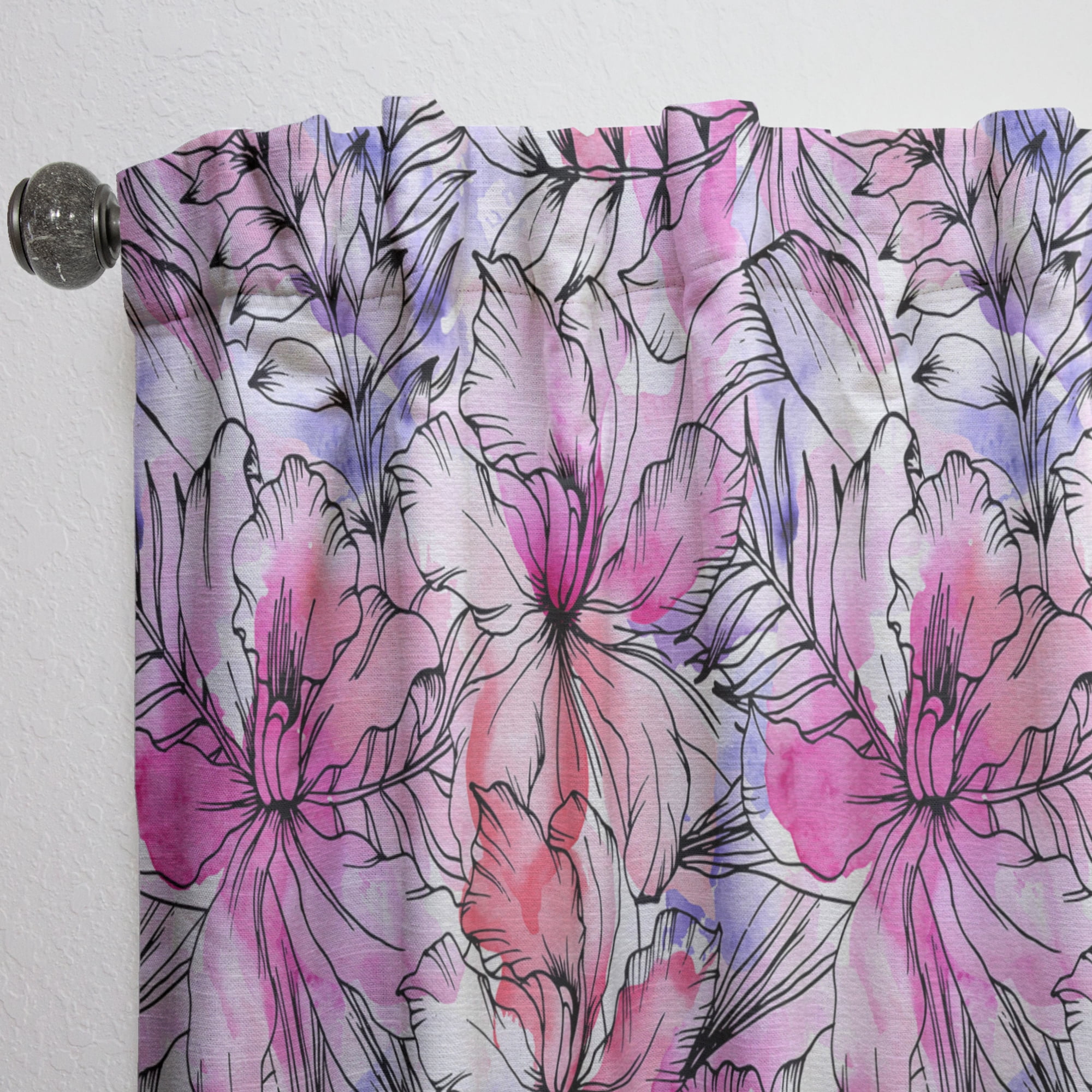 Designart 'Blossom Pink XXII' Modern & Contemporary Curtain Panel