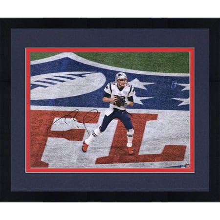 Framed Tom Brady New England Patriots Autographed 16" x 20" Super Bowl LIII Champions Photograph - Fanatics Authentic Certified