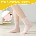 thumbnail image 5 of Bocaoying  6 Pack Women's Ruffle Socks, Turn-Cuff Casual Crew Socks, Super Soft Breathable Ankle Socks, Cotton Frilly Sock for Women Girl, 5 of 8