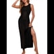 thumbnail image 2 of Traje de Baño de Verano para Mujer, Informal, Transparente, de de Crochet Negro XL, 2 of 8